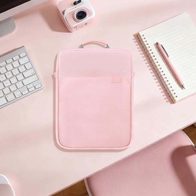 Tablet Sleeve Bag for 13 inch iPad Air (M4/M3/M2) 2026, 13 inch iPad Pro (M5/M4), 12.9" iPad Pro (6th/5th/4th/3rd Gen), Galaxy Tab S10+ S9+ with Magic Keyboard, Protective iPad Case Bag, Pink