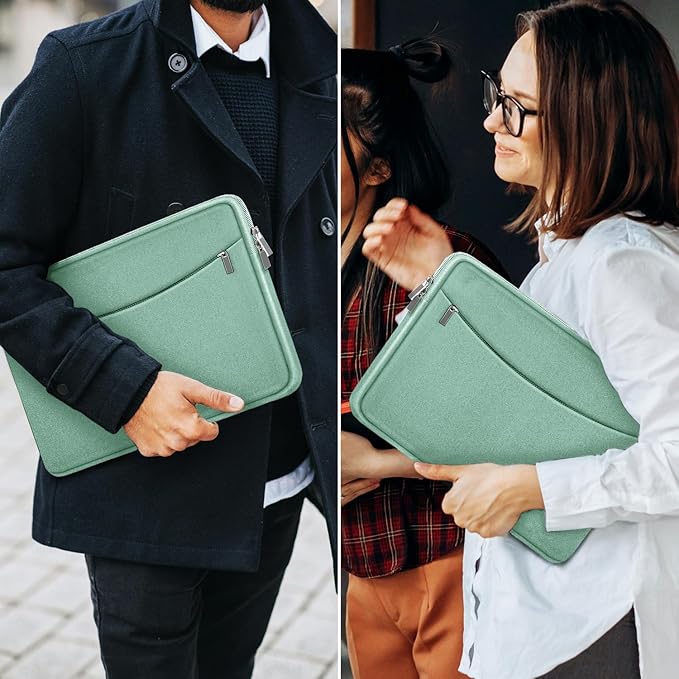 Laptop Sleeve Case 15.6 inch, Shockproof Protective Laptop Cover Carrying Computer Bag with Accessory Pocket Portable Computer Sleeve Compatible with HP, Dell, Lenovo, Asus, Binglan