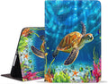WEUIUJKILO Case for iPad (A16) 11th Generation 11 Inch 2025, iPad 10th Generation 10.9 Inch 2022, Slim PU Leather Folding Stand Smart Cover with Auto Sleep/Wake, Sea Turtle