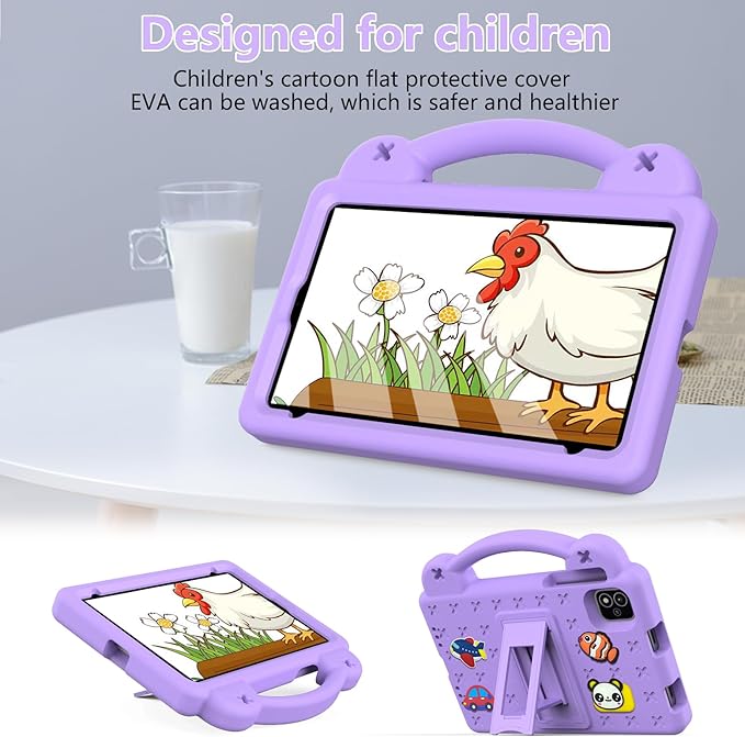 AKABEILA Compatible with Alldocube iplay 60 mini pro 2024 8.4 inch/iplay 60 mini2 2024 8.4 inch Tablet Case, Shockproof Protective Case with Shoulder Strap & Stand Handle Light Purple