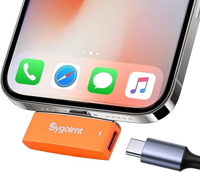 USB C Flash Drive for iPhone Photo Stick 128GB Thumb Drive with Type-C Charging Port, USB Memory Stick for Photos Videos, High Speed Jump Drive External Storage for iPad/Android Phones/PC (Orange)