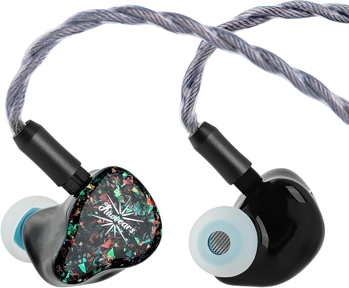 Linsoul Kiwi Ears Astral 1DD+6BA Hybrid in Ear Monitor, Wired Earbuds, HiFi Studio Recording &Mixing Earphone, Portable Gaming IEMs for Professional Music Engineers Audiophiles (Green)