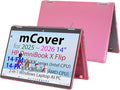 mCover Hard Case ONLY Compatible for 2025+ 14" HP OmniBook X Flip 14-FMxxxx 14-FKxxxx 2-in-1 (with 360° Hinge) Windows Laptop (NOT Fitting Any Other HP Models)- Pink