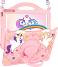 Uppuppy for iPad mini 5th/4th Case 7.9 Inch - Cute Girls Kawaii Cover Girly 3D Cartoon Teen with Rotating Stand & Strap Soft Silicone PK Unicorn Case for iPad mini 4/5 Generation 2019 2015 Funda