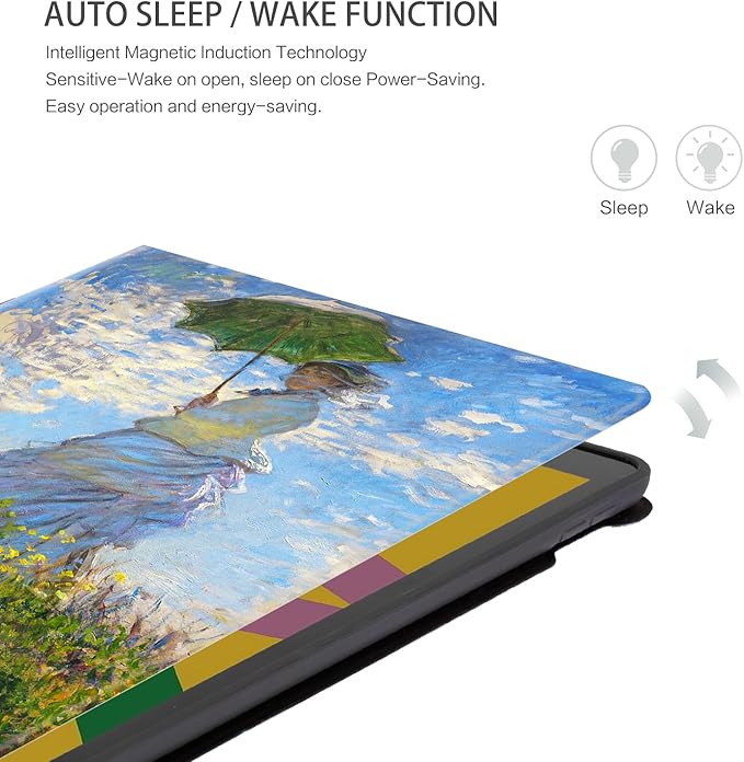 Case for iPad 9th Generation, Case for iPad 8th Generation, case for ipad 7th Generation, for iPad case 9th Generation 10.2 Inch Multi-Angle View Adjustable Stand Auto Wake/Sleep Women with A Parasol