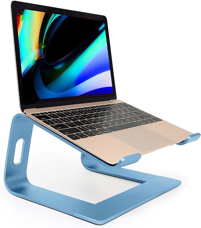 Laptop Stand,Ergonomic Aluminum Laptop Mount Computer Stand,Detachable Laptop Riser,Notebook Holder Stand,All 10-17.3" Laptops (Sky Blue)