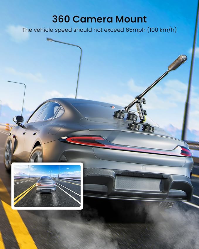 Four Suction Cup Car Mount Kit for Insta360 Car Mount Adjustable Double-Layer Suction Cup for Go pro Action Camera Mounts for insta360 X5 Accessories