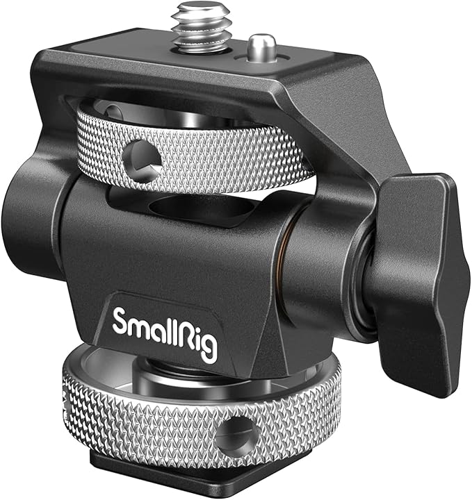 SmallRig Field Monitor Mount Holder Swivel and Tilt Adjustable with Cold Shoe Mount for 5" and 7" Monitor