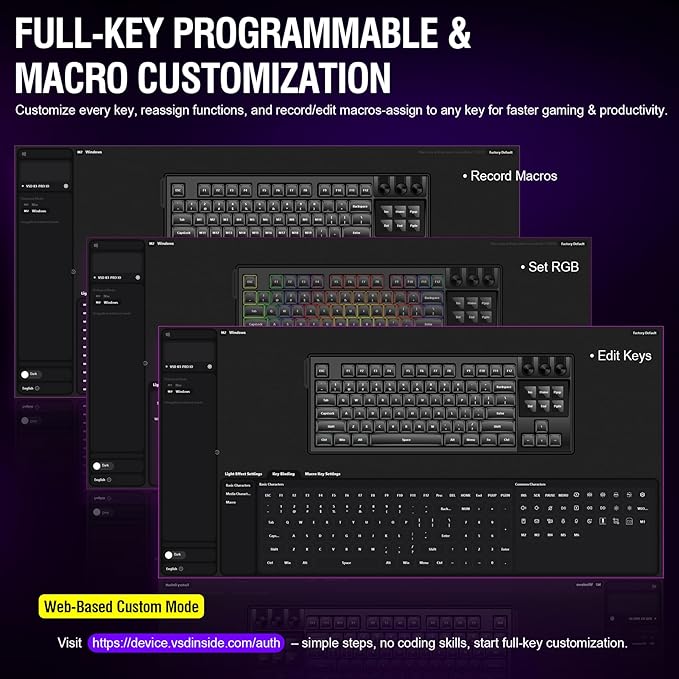 K1 Pro Macro Keyboard, Wired Only Full-Key Programmable On-Board Keypad, Custom Gaming Streaming Mechanical Keyboards with Screen & Knob, Gasket, RGB Backlit, Hot Swappable Shortcut Pad