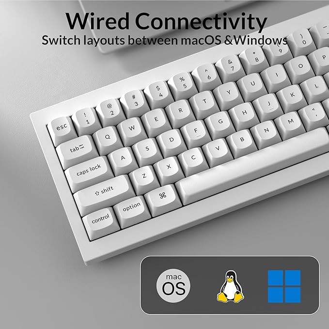 Keychron Q4 Wired Custom Mechanical Keyboard, QMK/VIA Programmable Macro, Full Aluminum, Hot-Swappable Gateron G Pro Brown Switch, 60% Layout Double Gasket Compatible with Mac and Windows - White