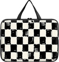 Laptop Sleeve Case Bag 13 inch, Black and White Checkered Slim Carrying Case Durable Handbag Travel Laptop Bag for 13 inch MacBook Air M3/M2/Pro M2/ 13" iPad Pro/Air M4/M2 2024