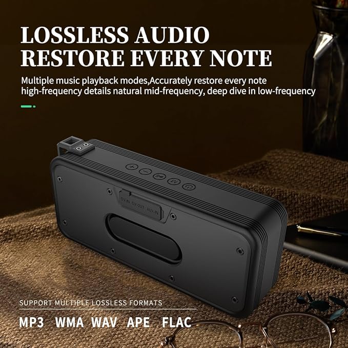 CYBORIS Portable Bluetooth Speaker, Wireless Speakers with 20W HD Sound, IPX7 Waterproof, Bluetooth V5.3, Dual Stereo Pairing, 30H Playtime for Home, Outdoor, Travel, Party, Beach