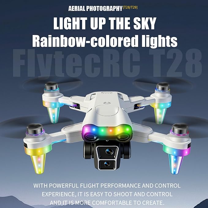 Toys for Ages 8–13, Drone with Camera for Kids with Fancy LED Lights, 2.4GHz Remote Control, One Battery, Indoor & Outdoor Toy Gift