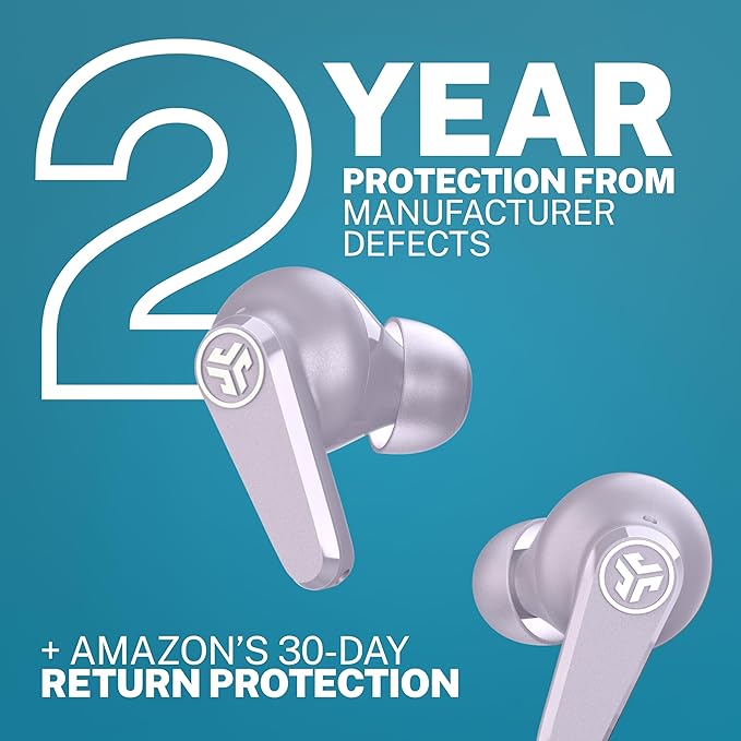 JLab Go Pods ANC True Wireless Bluetooth Earbuds & Charging Case, Hybrid Active Noise canceling + Be Aware for Safe Listening, 26+ Hours Total Playtime, Clear Calls, Custom Sound via App, Lilac
