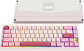 KEEBMONKEY WOBKEY Zen 65 65% Quick Release Wireless Mechanical Keyboard with RGB, CNC Aluminum Case, Hot-Swappable, VIA Support, BT/2.4G/USB-C Gaming Keyboard for Mac/Windows (Lite Pink)