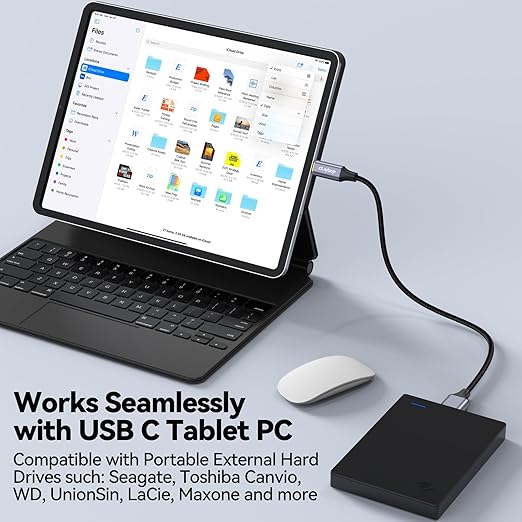 USB C to Micro B 3.0 Cable 6ft, 10Gbps External Hard Drive Micro-B to Type C Cord Data Transfer Replacement for Seagate Toshiba WD My Passport LaCie, Brother Scanner, Laptop, MacBook Pro/Air, Tablet