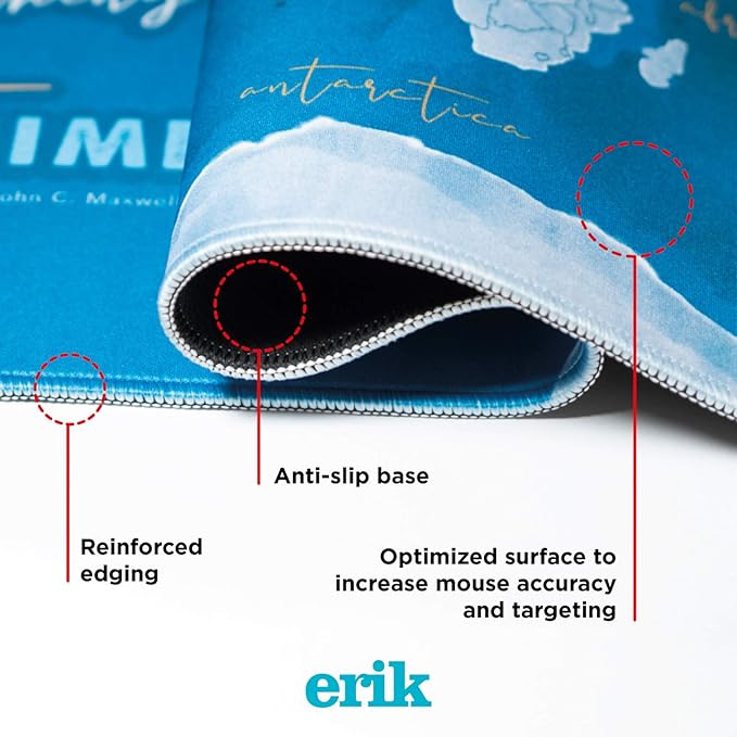 Official World Map Mouse Mat - Desk Pad - 31.5" x 13.78" Non-Slip Rubber Base Mouse Pad, Gaming Mouse Pad, Keyboard Mouse Mat