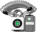Pothunder Fingerprint Padlock, Fingerprint Lock with APP, Padlock with Steel Cable Keyless Biometric, Waterproof Suitable for Gym, Locker, Helmet, Gate, Fence, Luggage