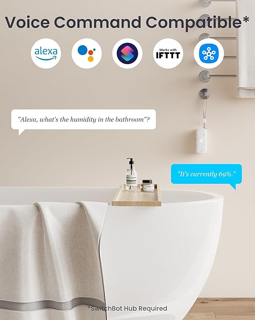 Bluetooth Hygrometer Thermometer, IP65 Indoor Outdoor Humidity Sensor with Remote App Control, Room Temperature Monitor with 394ft Bluetooth Range (Outdoor Meter*2)