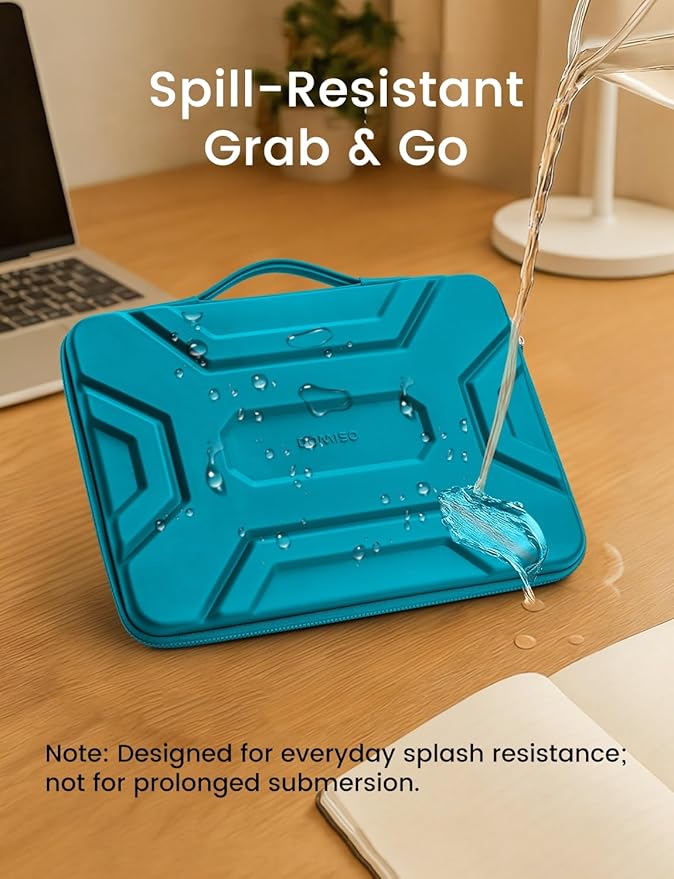 DOMISO 14 inch Laptop Sleeve with Handle, Shockproof & Waterproof EVA Protective Laptop case, Hard Laptop Sleeve for 14" HP Dell Asus Lenovo Laptop, Teal