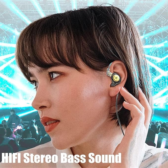 KZ EDX Pro in Ear Monitor Headphones KZ IEM Earphones Dual DD HiFi Stereo Sound Stage Earphones Wired Noise Cancelling Gaming Earbuds for Musicians Singer Audiophiles