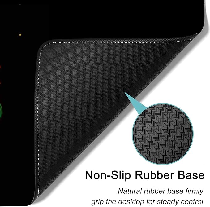 Large Mouse Pad, 31.5 x 11.8in Extended Gaming Mouse Pad with Stitched Edges, XXL Mousepad Protector Non Slip Rubber Base for Office & Home Writing Mat,Colorful Day of The Dead Women Black Desk Mat