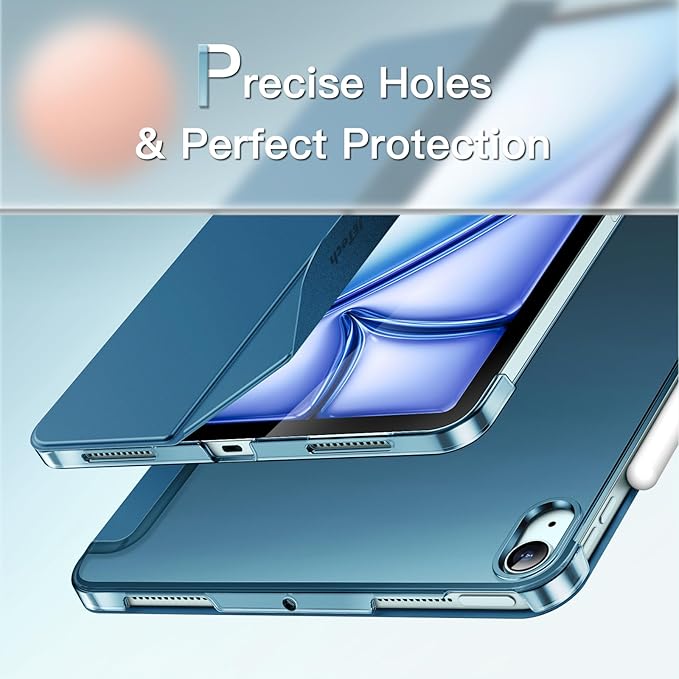 JETech Case ONLY for iPad Air 11-Inch M4/M3/M2 (2026/2025/2024), iPad Air 5/4 (2022/2020 5th/4th Generation 10.9-Inch), Slim Stand Hard Back Shell Cover with Auto Wake/Sleep (Blue)