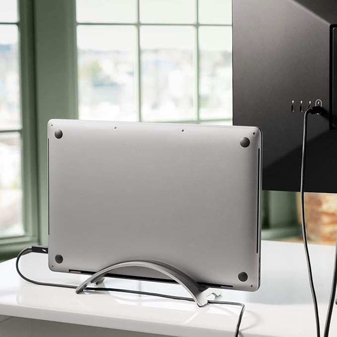 Twelve South BookArc for MacBook | Space-Saving Vertical Desktop Stand for Apple notebooks (Silver)*Not Compatible with M1, See Insert Option to Update/Upgrade*