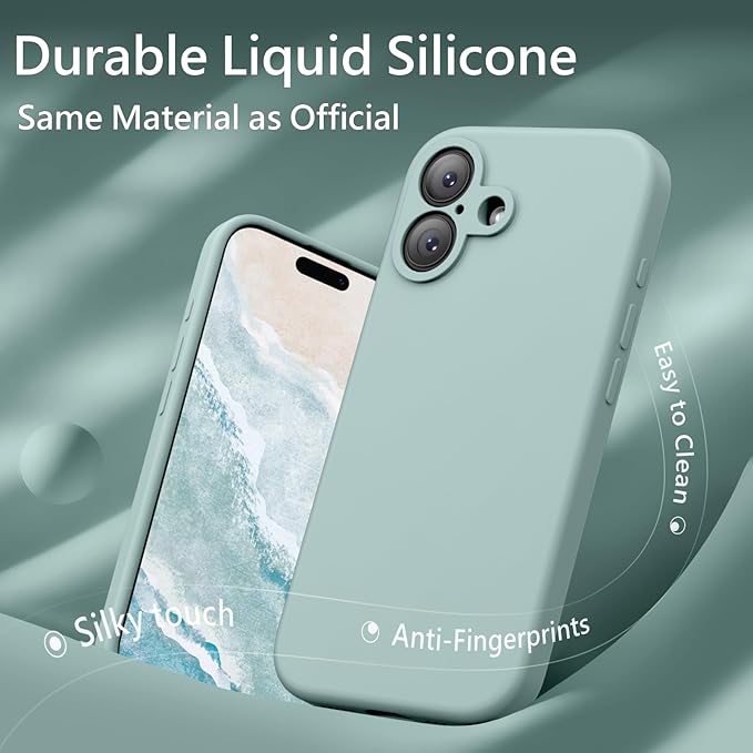 FireNova Magnetic for iPhone 17 Case, Compatible with MagSafe, [Integrated Silicone Camera Control Button] [Camera Protection] Anti-Scratch Microfiber Lining Phone Case, 6.3", Mint Green