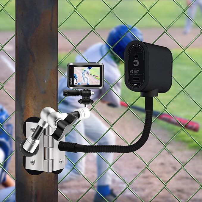 Magnetic Fence Mount for Mevo Start,Chain Link Fence Game Changer Mounting Kit for Baseball,Softball,Tennis,Picklebal Games Recording for GoPro,for iPhone,Pocket Rader,for Insta 360 X5 Action Cameras