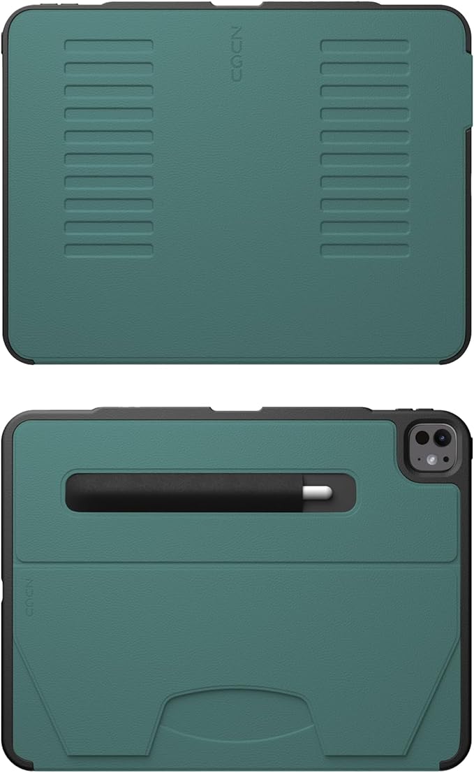 Zugu Case for iPad Pro 13 (M4/M5) 2024/2025, Slim Protective Cover with Apple Pencil Holder, Auto Wake/Sleep, Multiple Viewing Angles, iPad Pro 13 Inch Cover, Phone Protectors, Pine