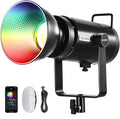 NEEWER 200W RGBWW COB LED Video Light with Diffuser, APP/2.4G 360° Color 2500K-7500K 23000lux/m Bowens Metal Shell Silent Continuous Output Lighting TLCI/CRI97+ for Photography Video Recording, CB200C
