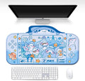 PERFECTSIGHT Cute Shark Party Desk Mat Kawaii Desk Pad, Switch Large Gaming Mouse Pad, Funny Crane Machine Deskmat Mousepad, Anime Blotter Protector Laptop Keyboard Pad for Women Kids Girls Boys