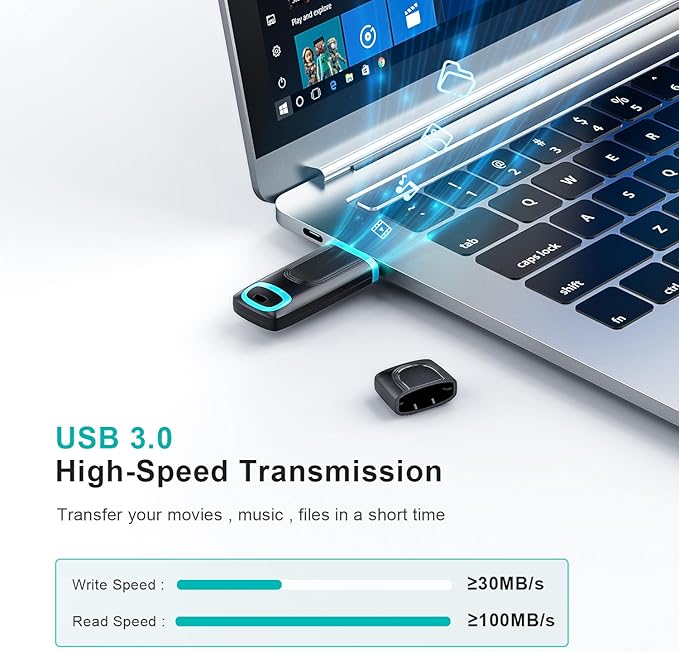 RAOYI 5 Pack 64GB Flash Drive, USB 3.0 High Speed Memory Stick Thumb Drive Jump Drive Zip Drive for Data Storage and Backup (Multicolor)