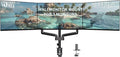 WALI Triple Monitor Mount for 13-32 inch Screens, Adjustable 3 Monitors Desk Mount with Swivel, Tilt, Clamp & Grommet Kit, Triple Monitor Stand for Desk, VESA 75x75/100x100mm (GSDM003), Black