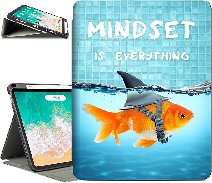 Vimorco for iPad Air 11 Inch Case M4 2026, for iPad Air 5th/4th Gen Cases 10.9-inch, for iPad Pro 11 Inch Case 4th/3rd/2nd/1st Generation, Pencil Holder/4 Viewing Stands/Typing Stand/Slim, Goldfish