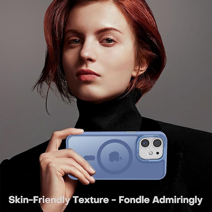 Newfuture Designed for iPhone 11 Case with Strong Magnetic [13 FT Military Drop Protection] [Compatible with Magsafe] Slim Translucent Matte Shockproof with Anti-Fingerprint Phone Case, Light Blue