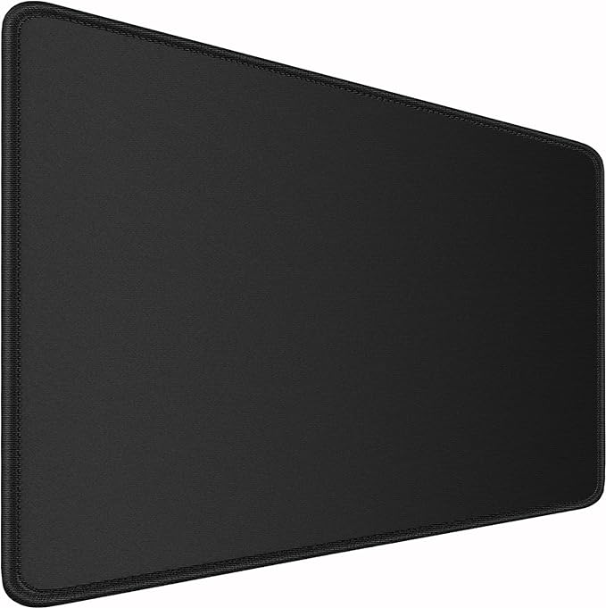 Large Extended Gaming Mouse Pad, Water Resist Non-Slip Mousepad Rubber Base Long Desk Mouse Pad with Stitched Edges, Computer Keyboard Mouse Mat for Gaming, Office & Home, 31.5 x 11.7 in, Black