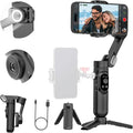 AOCHUAN 3-axis Phone Gimbal Stabilizer for iPhone 15/14/13 Pro Max Android w/Face Tracking,1/4"Threads,Built-in Fill Light, Portable Smartphone Gimbal Video Recording for TikTok,YouTube-Smart X Black