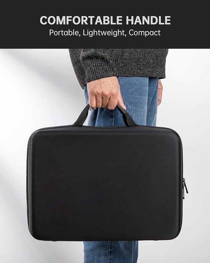 ieGeek Carrying Travel Case for 14.1-17.5 inch Portable DVD Player, EVA Hard Shell Travel Laptop Sleeve Bag, Black