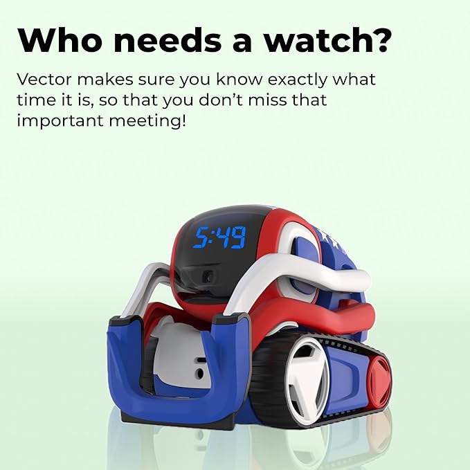 Anki Vector 2.0 AI ChatGPT Connected Robot Companion – Smart Autonomous Home Robot with Face Recognition and Voice Conversations - ChatGPT Subscription Required (Red, White & Blue)