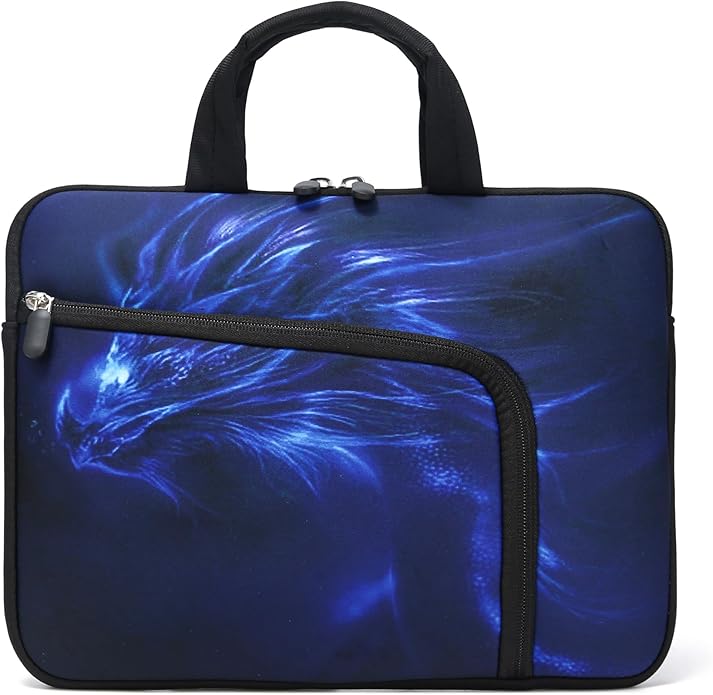 11.6 12 12.5 inch Two Pockets Laptop Sleeve Chromebook Case Ultrabook Case Notebook Tablet Case Neoprene Handle for Men Women