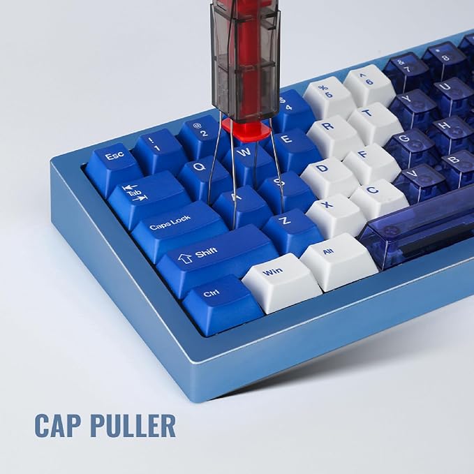 2-in-1 Keyboard Keycap & Switch Puller Tool Universal Mechanical Keyboard Remover for Hot-Swappable & Magnetic Switches Durable Transparent PC Construction Ideal for Keyboard Customization