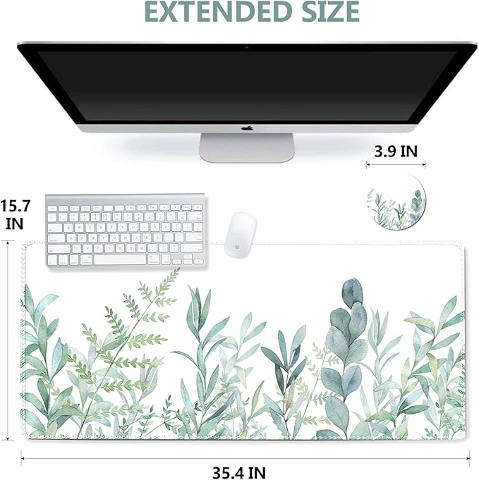 DINKY Extended Gaming Mouse Pad, Stable Non-Slip Rubber Base Mousepads, Large Mouse Mat with Stitched Edge, Keyboard Mouse Mat Desk Pad for Office, Game (Inspiration Quote)