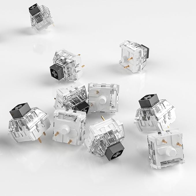 Kailh Box Black Switches for Mechanical Keyboard,3-Pin 60gf Linear/Factory Lubed/Dust&Waterproof Switches(Kailh Box Black,36Pcs)