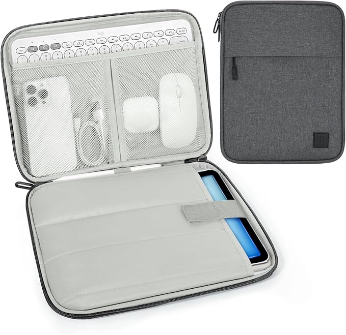 Dadanism 9-11 Inch Tablet Sleeve Padded Carrying Case for iPad (A16) 11th Gen 11", iPad 10th Gen 10.9", iPad Air M4/Pro M5 11", iPad Air 5/4, iPad 9/8/7th Gen, Galaxy Tab A11+ Plus 11", Space Gray