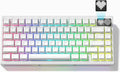 Womier 75% Wireless Mechanical Gaming Keyboard with Knob & Dot-matrix Display Bluetooth5.0/2.4GHz/USB C Thocky Creamy Keyboard for PC Computer, 8000mAh Battery Jelly key board for Win/Mac (MT75-White)