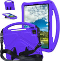 YRH Kids Case for iPad Air 13-in. M4/M3/M2 (2026/2025/2024), for iPad Pro 13-in. M5/M4 (2026/2024), with Strap Handle Stand, Purple