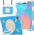 Triple Shockproof Case for iPad Air 5th/4th Generation 10.9 inch 2022/2020 and iPad Pro 11 Case 2022 2021 2020 2018 Gen, Kids Boy Girl Cover with Kickstand & Shoulder Strap (Blue)