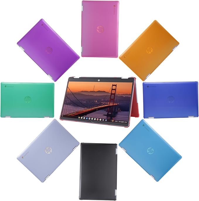 mCover Hard Case ONLY Compatible for 2024~2025 14" HP Chromebook x360 14B-CD0000 Series Laptop Computers (NOT Fitting Any Other HP Chromebook & Windows Notebook PC)- Blue